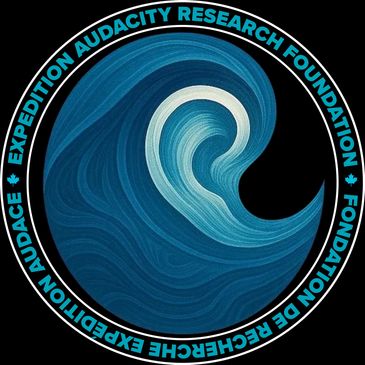 Logo of Expedition Audacity Research Foundation featuring a stylized blue wave.
