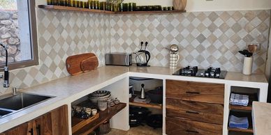 The kitchen at Melk Bilki