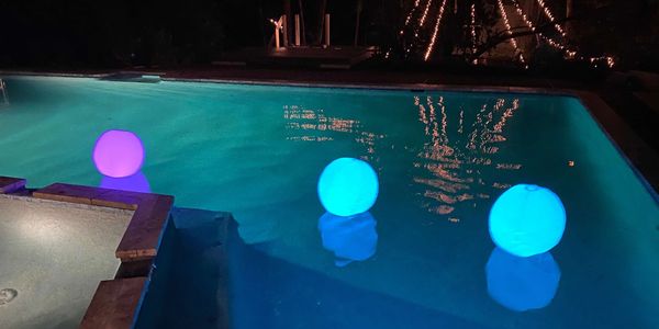Pool Lights installed by Atlanta Decorative Lights.
