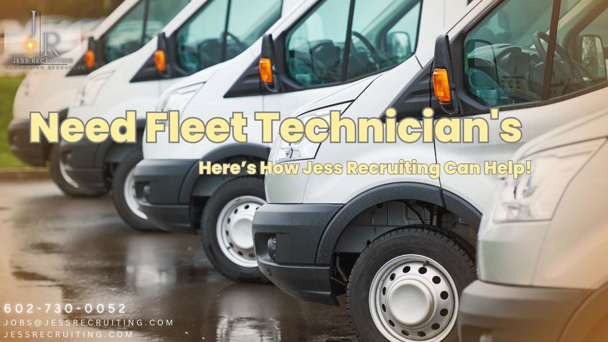  Jess Recruiting offering fleet technician staffing solutions.