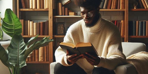 Man reading the Bible