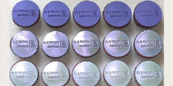 FLS Notary Services purple cupcakes