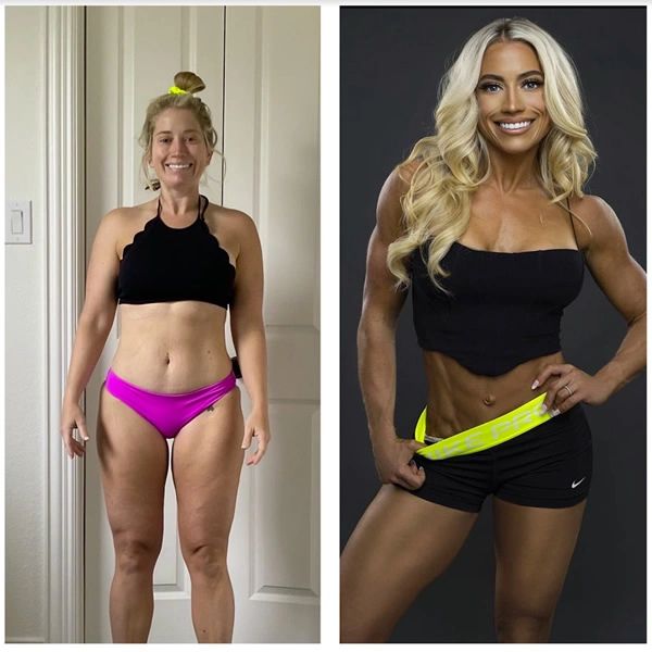 Women bodybuilder fitness transformation