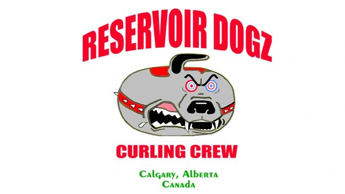 Reservoir Dogz Curling Crew Logo