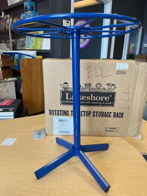 Lakeshore rotating table top storage rack
