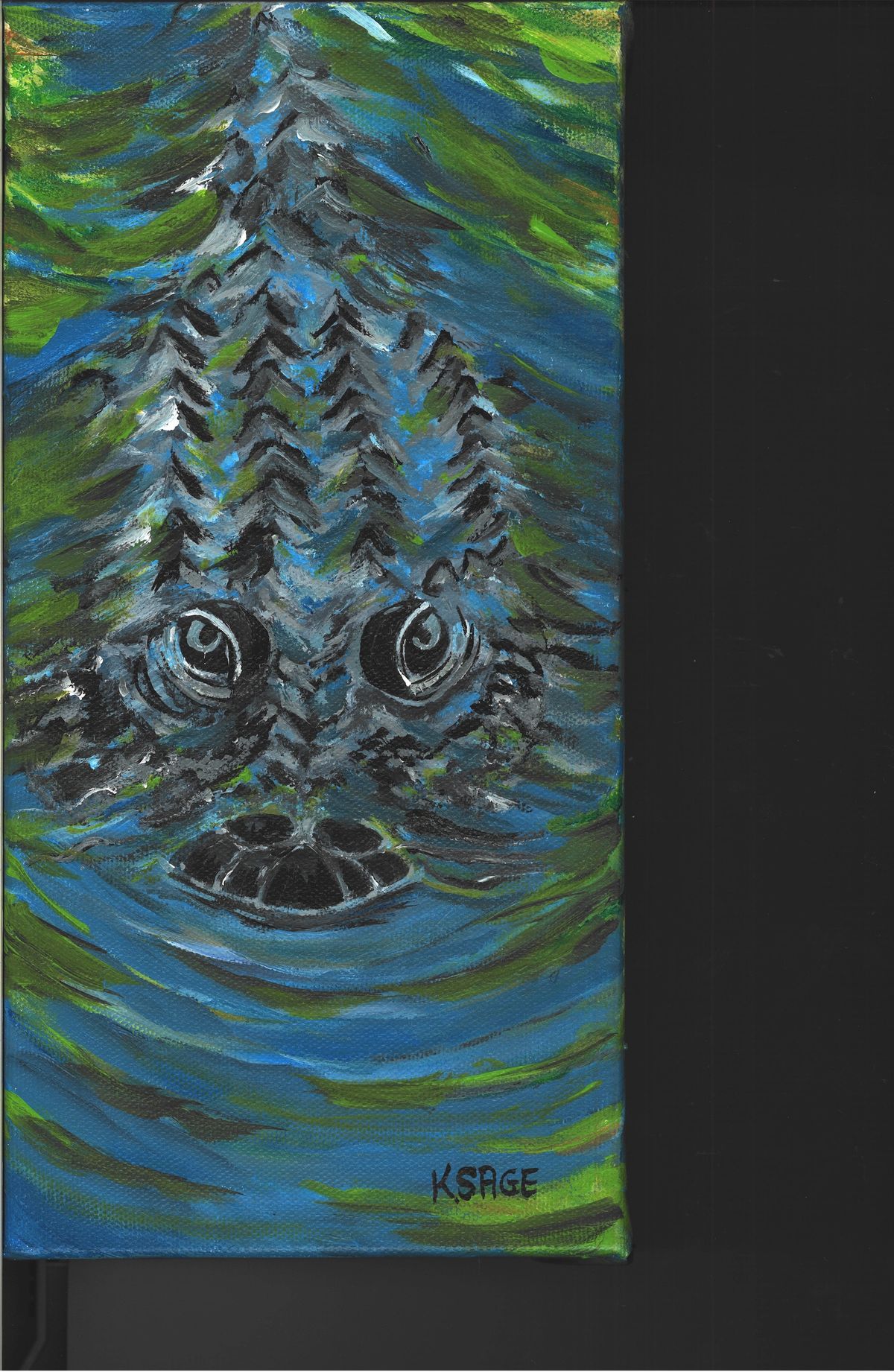 abstract alligator painting