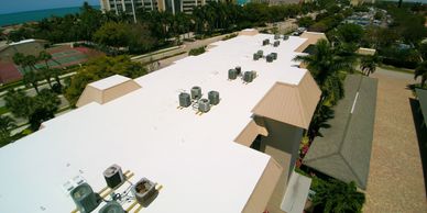 Large commercial flat roof