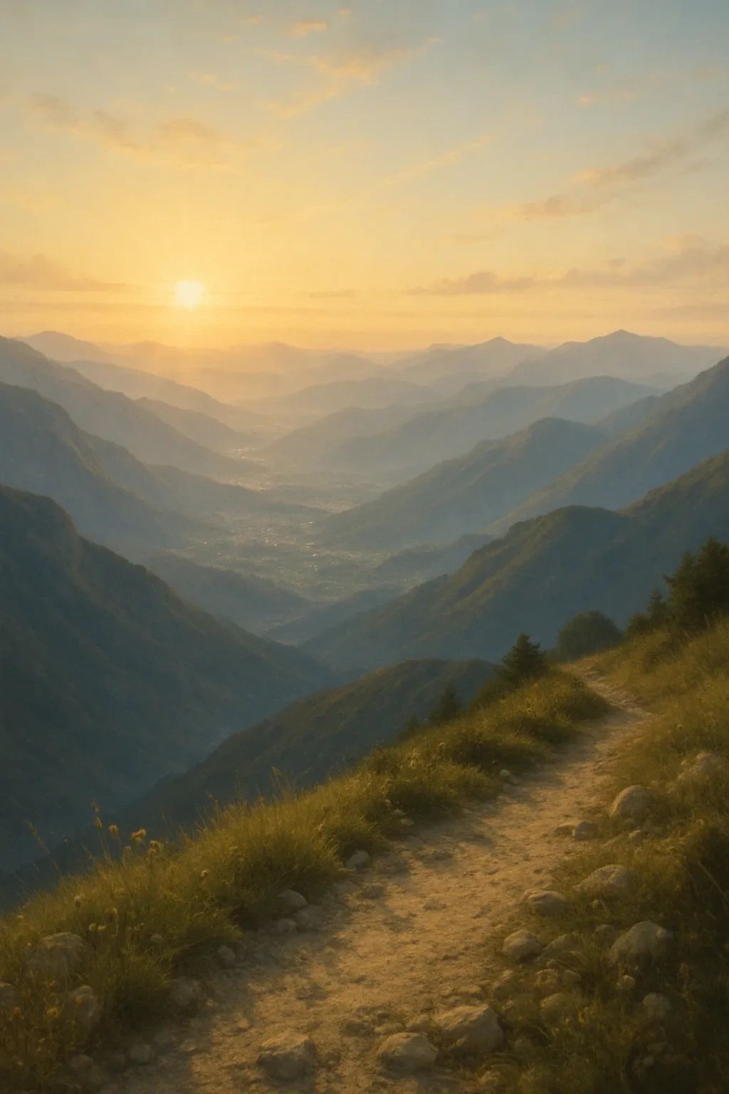 Picture of a mountain landscape  reverencing Isaiah 52:7