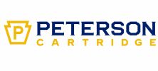 Logo of Peterson Cartridge company.