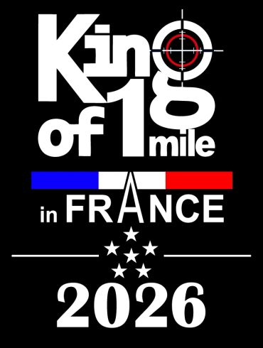 Logo with text "King of 18 mile in France 2026" and a target.