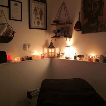 Sanctuary. Set up for hypnotherapy.
