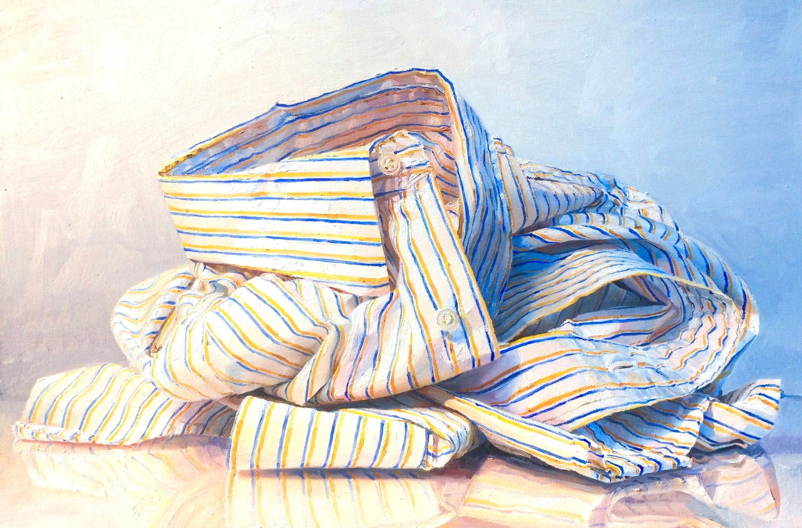 Yellow and Blue Stripes, 24x36, sold
