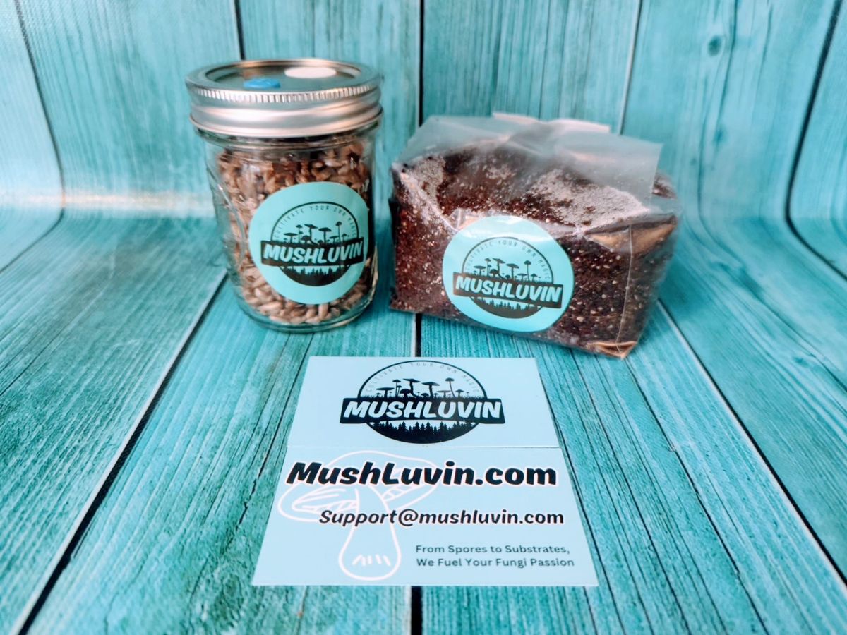 Micro Grow Kit Refill Sterile Rye Mushroom Grain Spawn Jars and 4.5