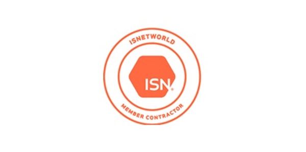 ISN Network member contractor logo in orange hexagon shape.