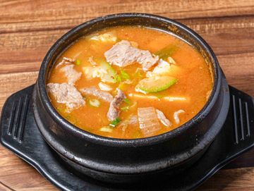 Traditional Korean soybean paste stew