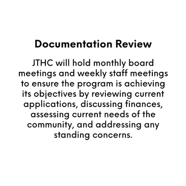 Text about JTHC's meetings for program review.