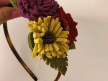 handmade felt flower floral headband