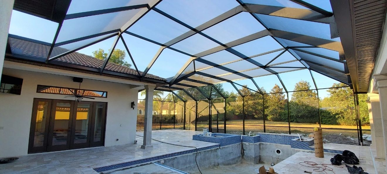 New Pool Enclosure Installation Services In Polk County Florida.