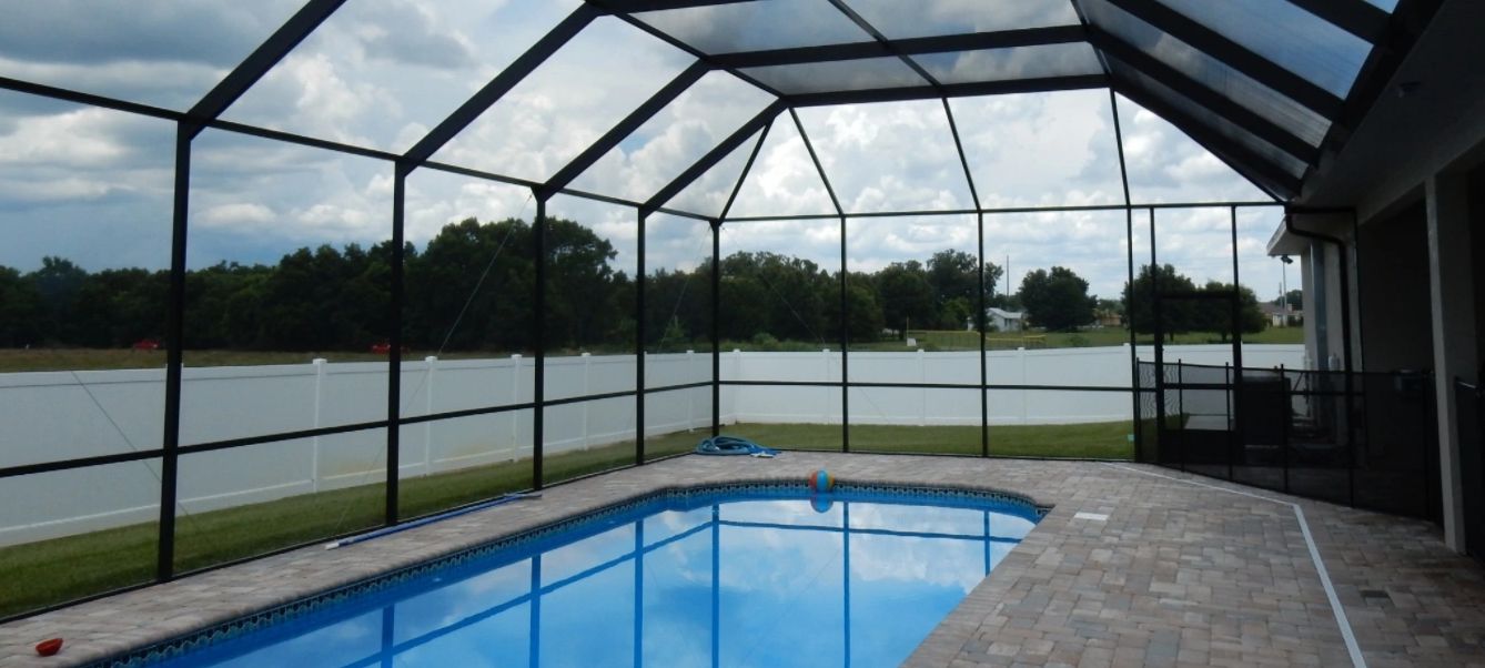 New Pool Enclosure Installation Services In Polk County Florida.