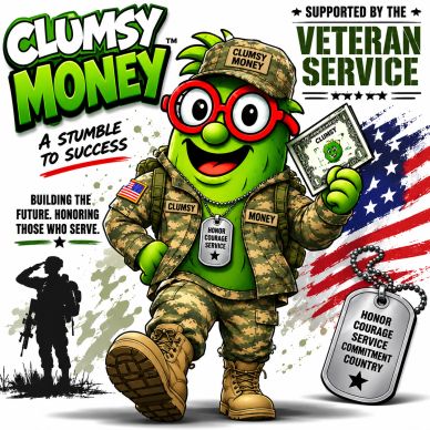 Cartoon soldier pickle promoting honor and courage.