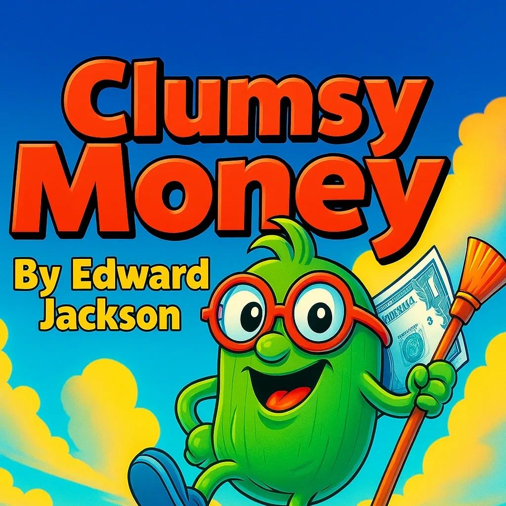 Colorful book cover with a cheerful green character and bold title.