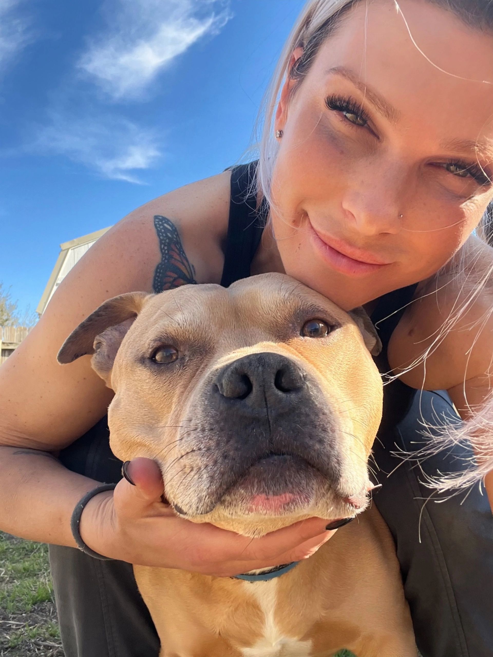 Tiffany training a dog in an Austin home