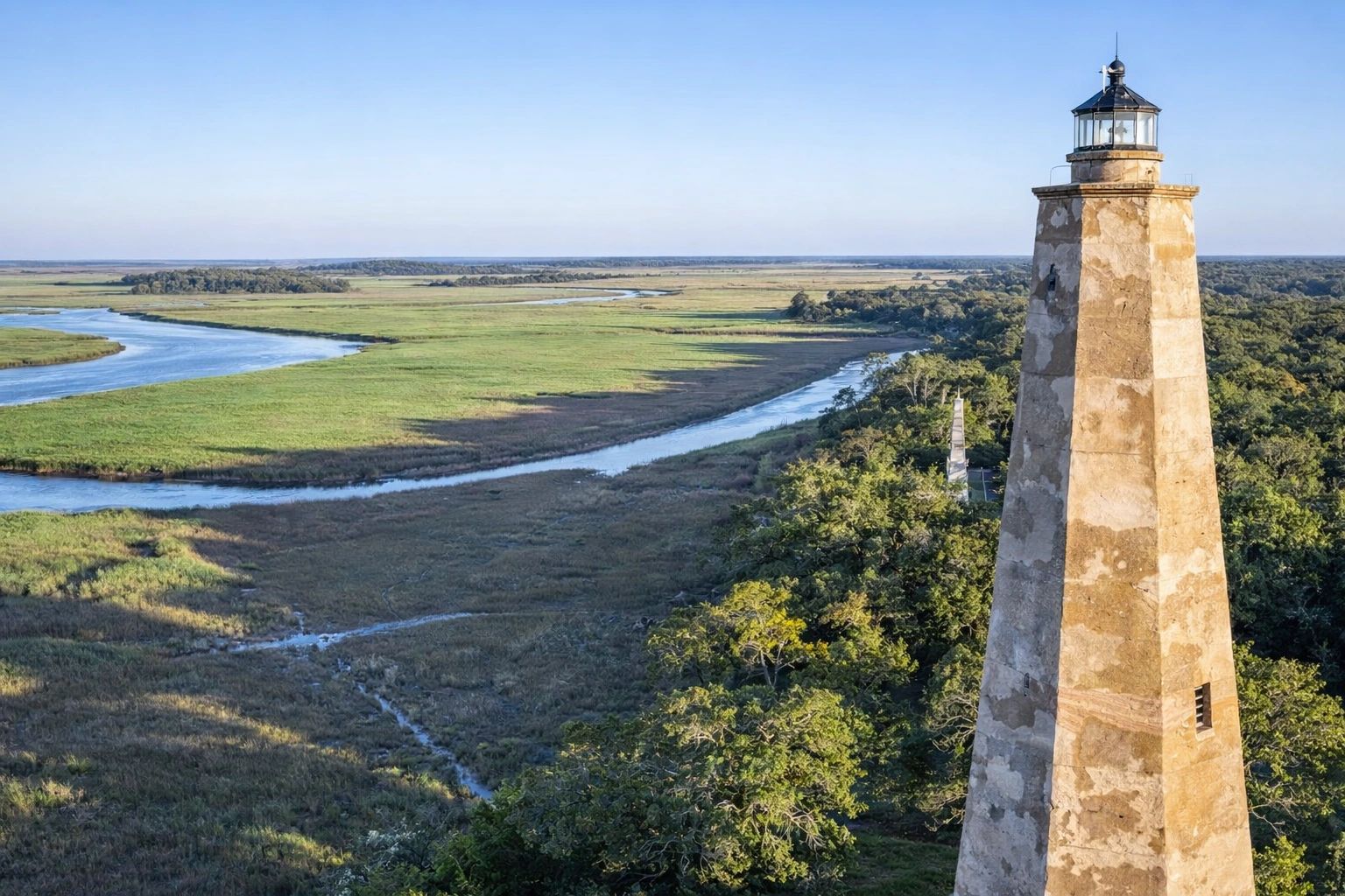 View of tower with River and Greenl eaf