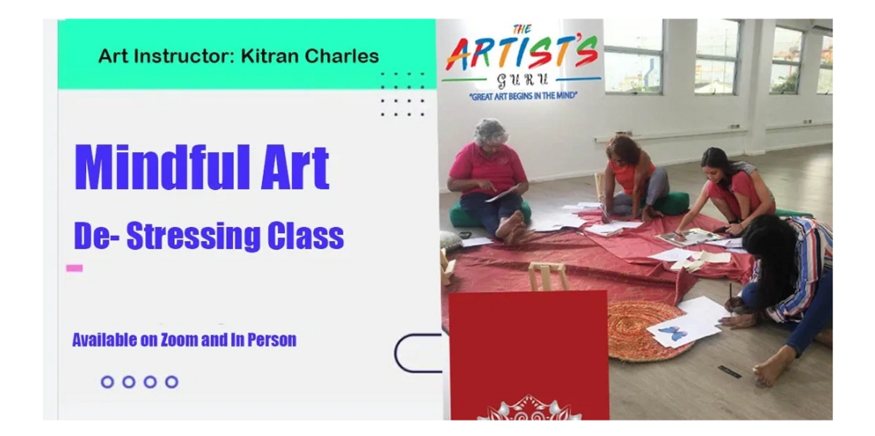 Mindful art students enjoying a session on representation of self in the natural and spiritual world