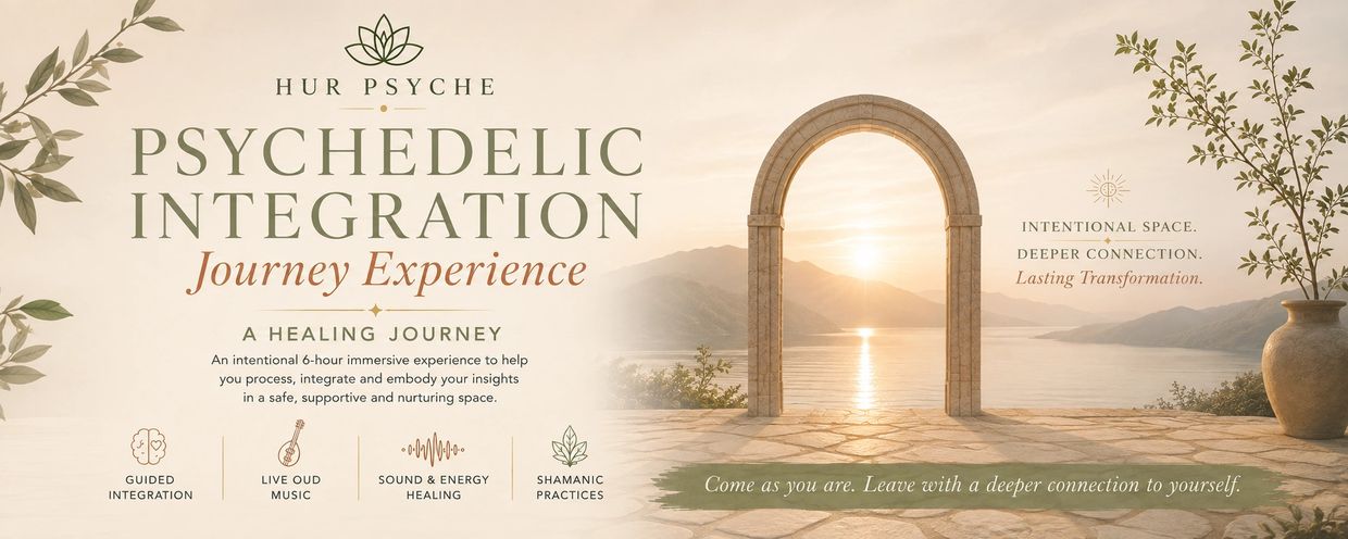 Psychedelic integration journey experience promoting healing and connection.