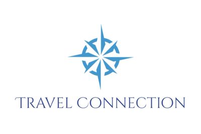 Blue compass logo with 'Travel Connection' text.