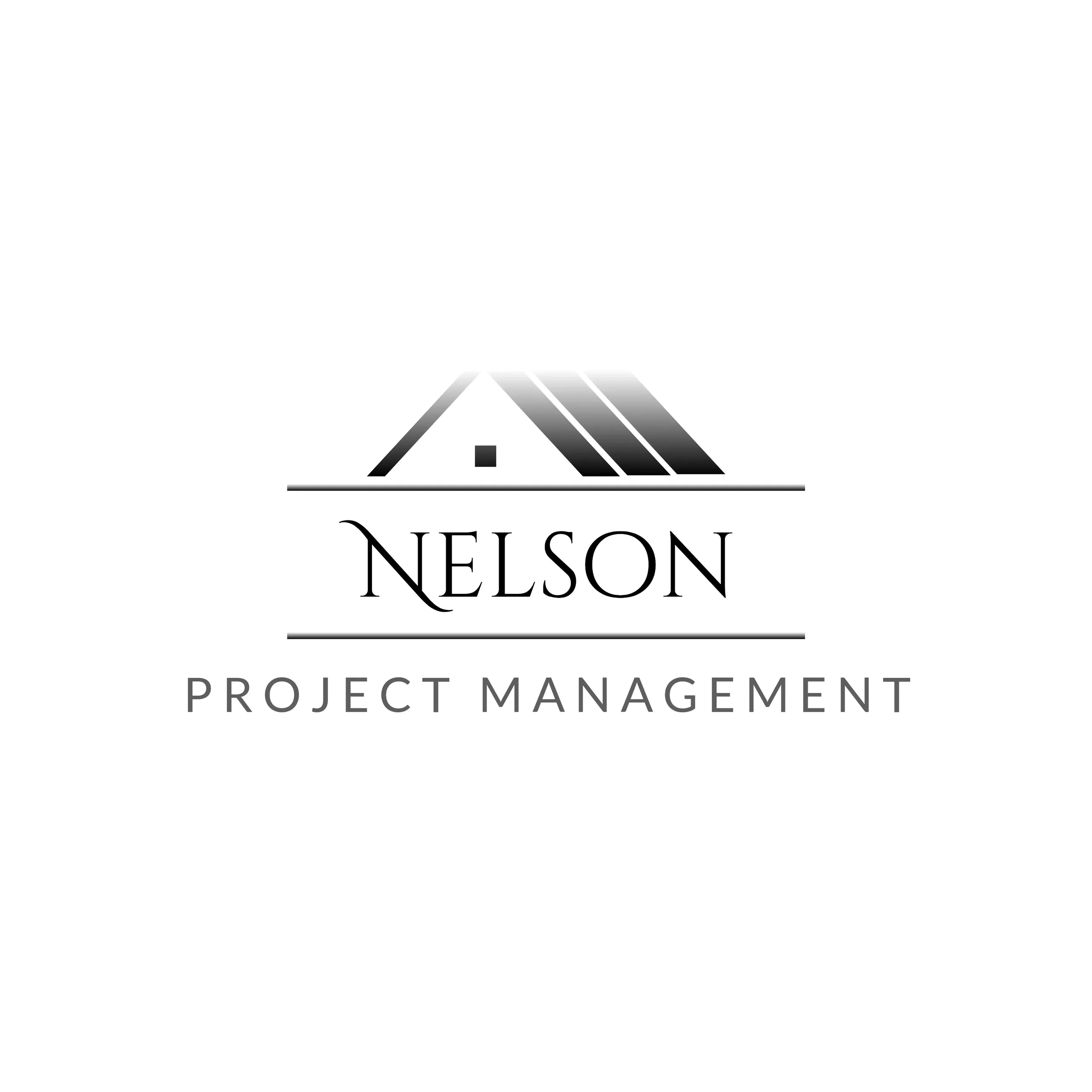 Logo for Nelson Project Management with a stylized roof design.