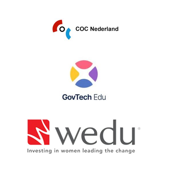 Logos of SocialDesignAsia's client / collaborators: COC Nederland, GovTechEdu and Wedu. 