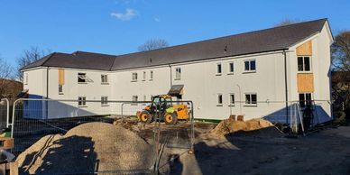 painting decorating new build flats fort william external shot