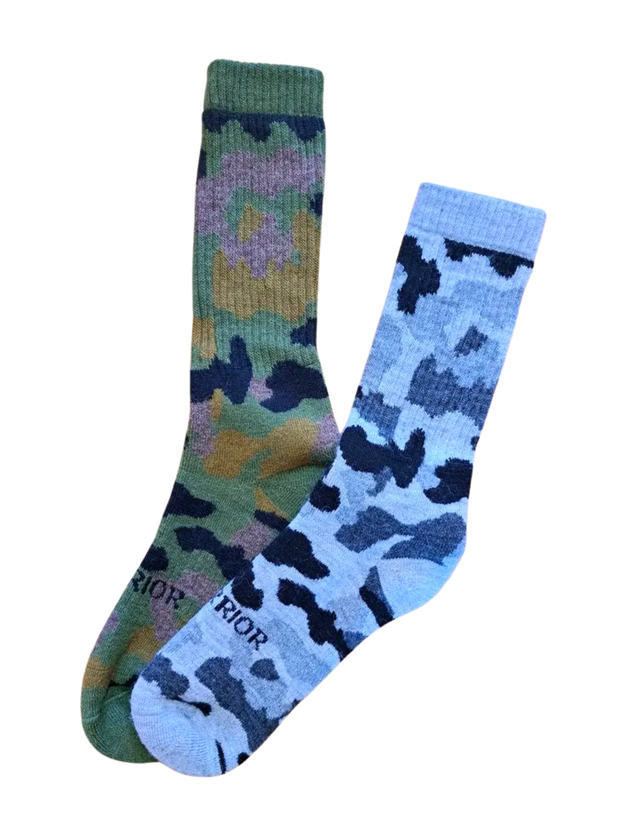 Camo Hunting Warrior Alpaca Socks