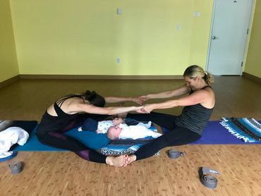 mom and baby, postpartum yoga, baby yoga