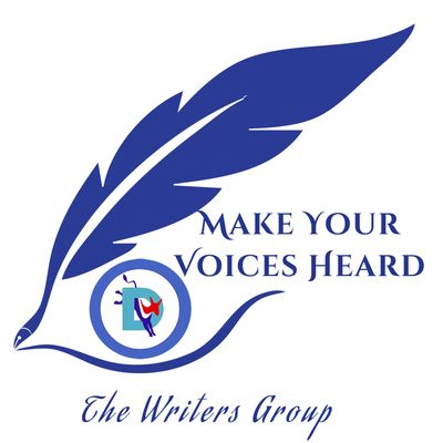 Logo for a writers group encouraging voice and expression.