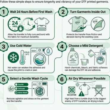 Steps to care for DTF printed garments for longevity and vibrancy.