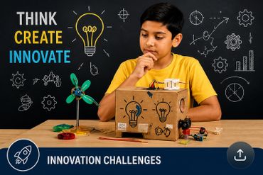 Boy explores innovation with a DIY electronics project and creative ideas.