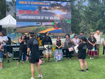 Elite Events BC providing event planning services at an Indigenous commemoration gathering.