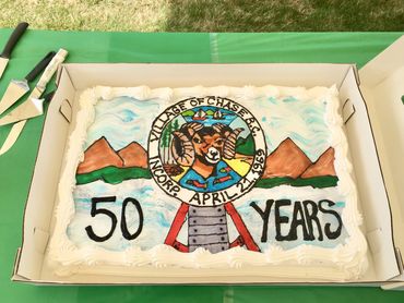 50th anniversary celebration cake - Elite Events BC anniversary event planning services.