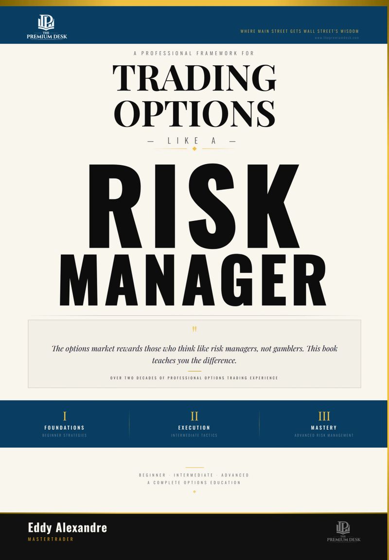 Trading Options Like a Risk Manager — front cover of the flagship book by The Premium Desk