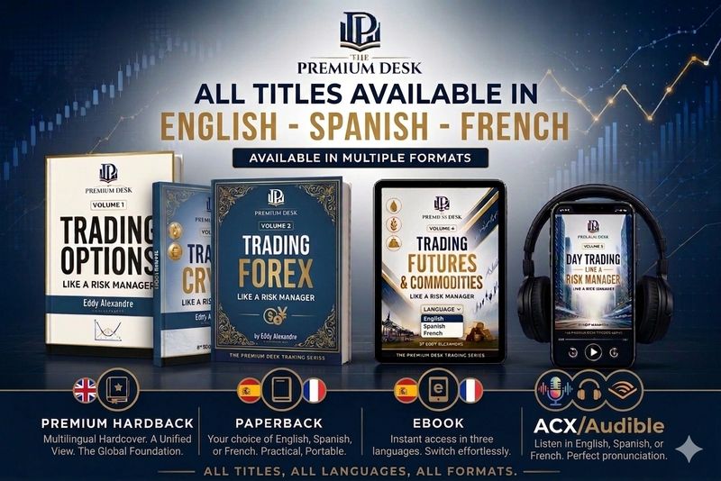 Trading Like a Risk Manager series available in English, French, and Spanish editions