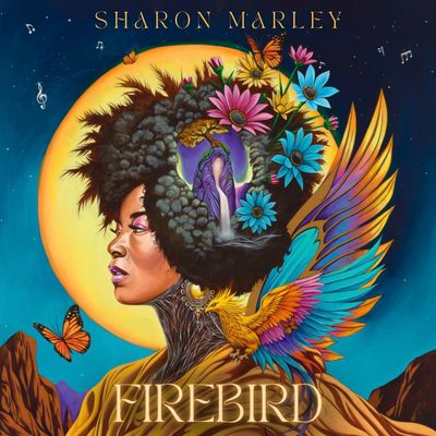 Firebird Album cover image is hand-painted by famed visual artist and poet, Komi Olafimihan.