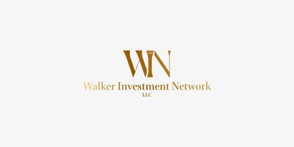 Elegant gold logo for Walker Investment Network LLC on a light background.