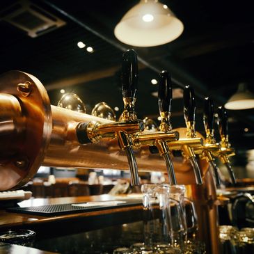 Beer taps and system in a bar