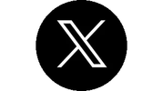 Black background with a white stylized X logo in the center.