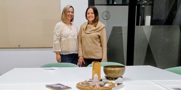 Jodie and Kaliesha facilitating Reiki Share events in Adelaide
