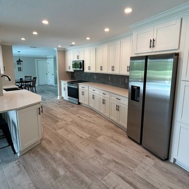 After Full Kitchen Redesign, Demolition, and Remodel - Modern, Updated, New 