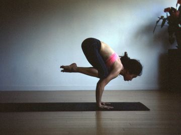 Yoga Crow pose with Rina Thibault, Thai Massage Practitioner