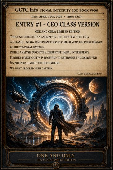 Futuristic log entry depicting a quantum anomaly investigation near a temporal gateway.